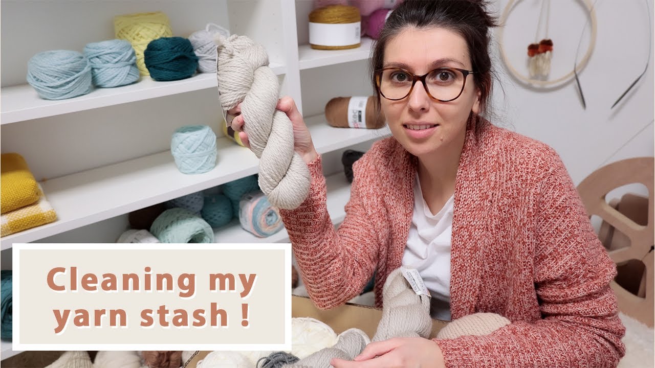 Cleaning and Decluttering My Yarn Stash 🤦‍♀️🧶 |Croby Patterns🌻
