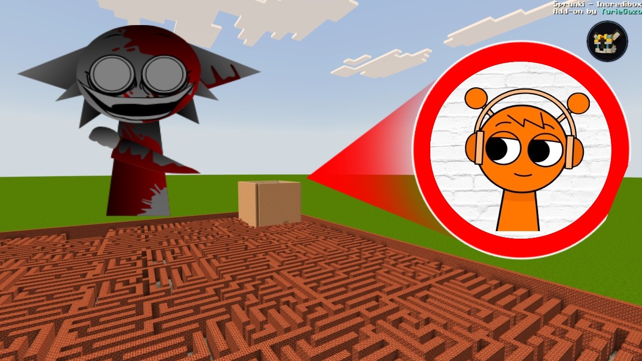 Sprunki Phase 1 Phase 2 Phase 3 Phase 4 Phase 5 Phase 6 Incredibox Mod In Maze in Minecraft