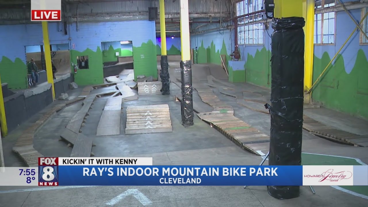 Kenny kicks it at Ray's Indoor Mountain Bike Park