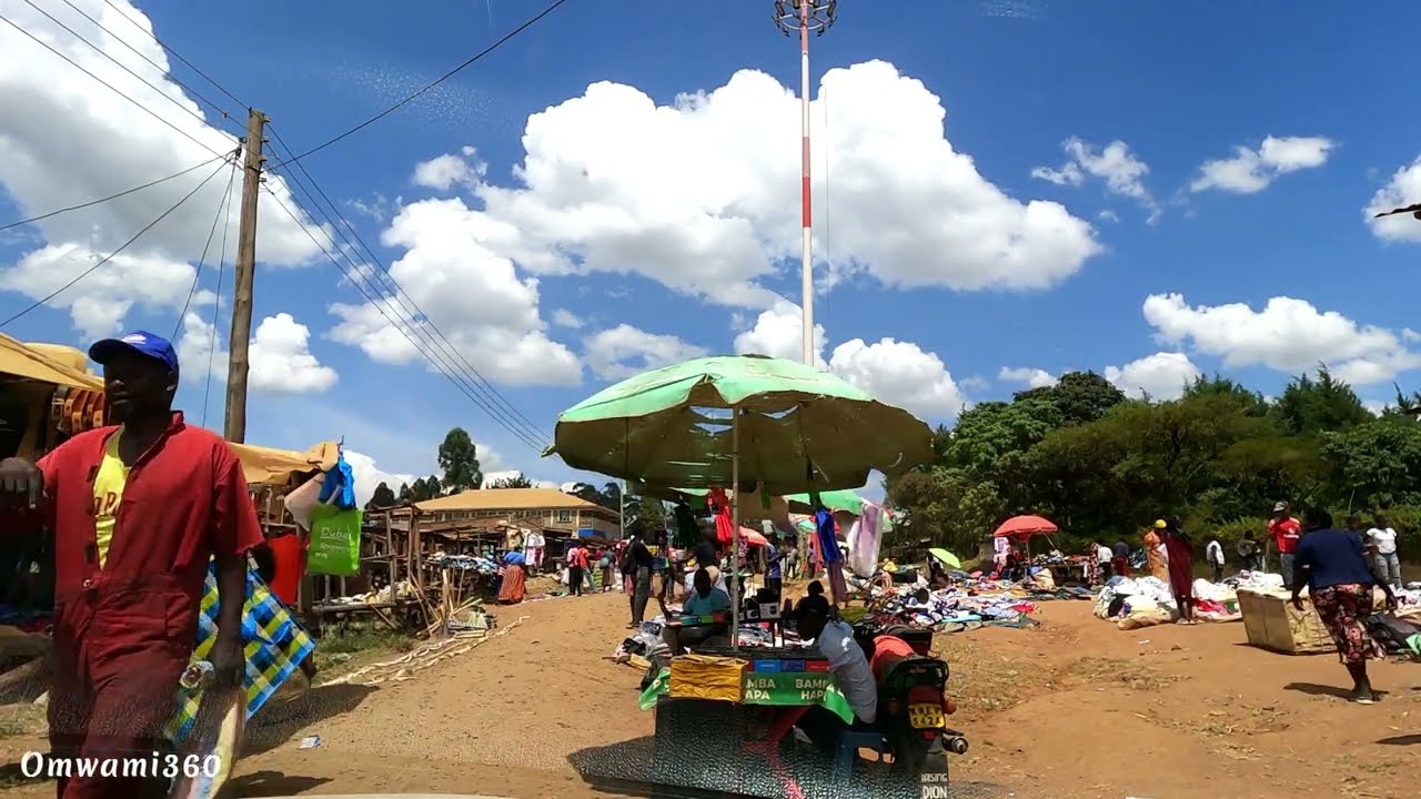Driving in Lugari township in the western Kenya highlands, Kakamega County