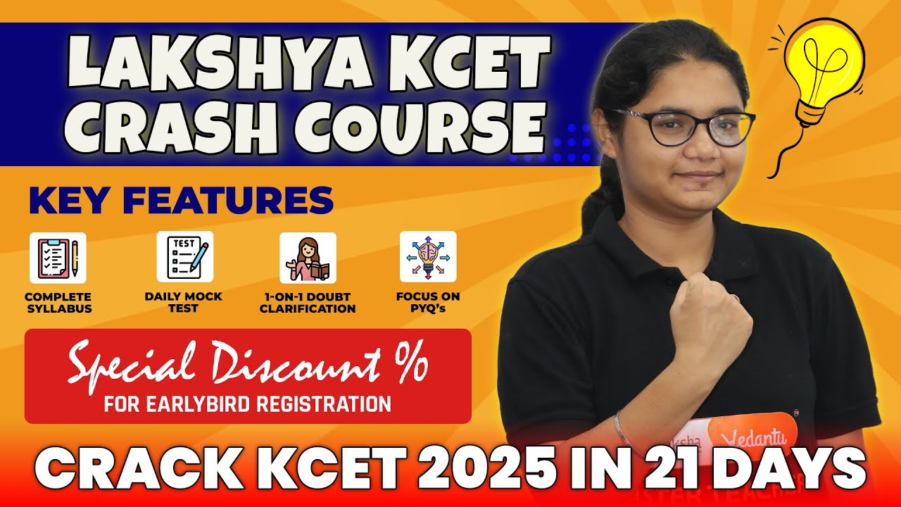 Lakshya KCET 2025 Crash Course | Crack KCET 2025 in just 21 Days #KCETCrashcourse #kcet2025 #kcet
