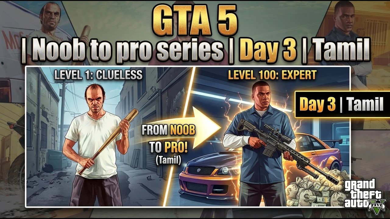 GTA 5 | Noob to pro series | Day 3 | Tamil #shorts