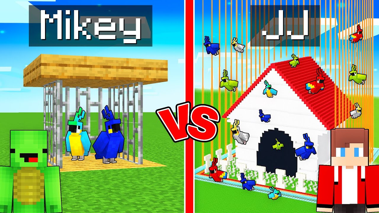 Mikey vs JJ SAFEST BIRD HOUSE Build Challenge in Minecraft (Maizen)