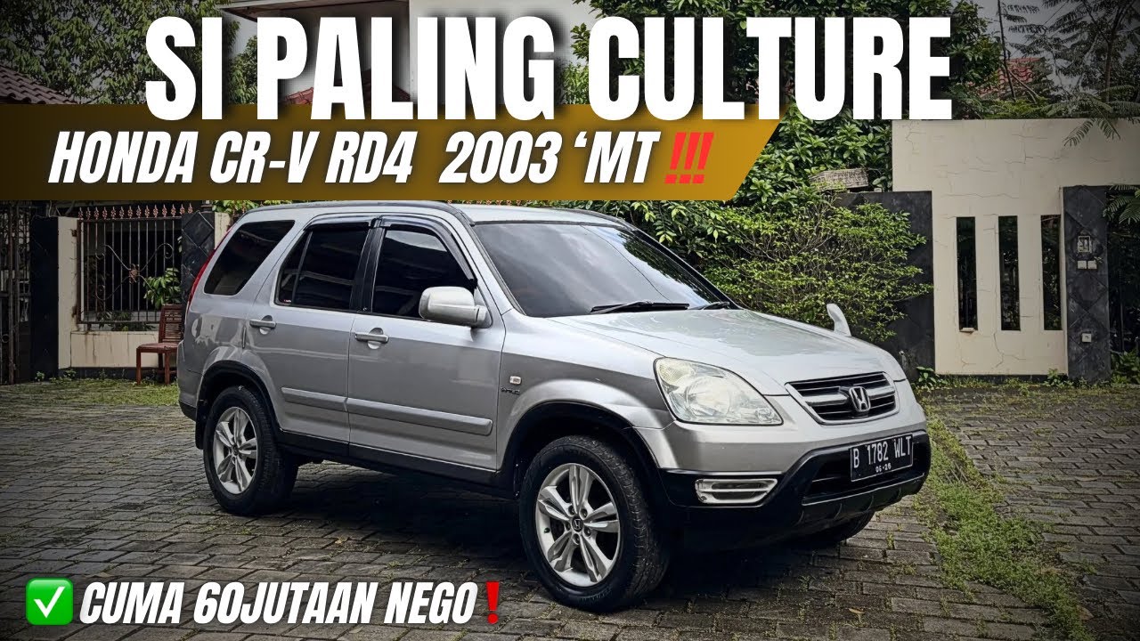 Honda CR-V RD4 2003 MANUAL LANGKAAA❗️| Mobiil Biianggg🔥🔥🔥| Cuma ✅Rp,62.000.000 NEGO❗️