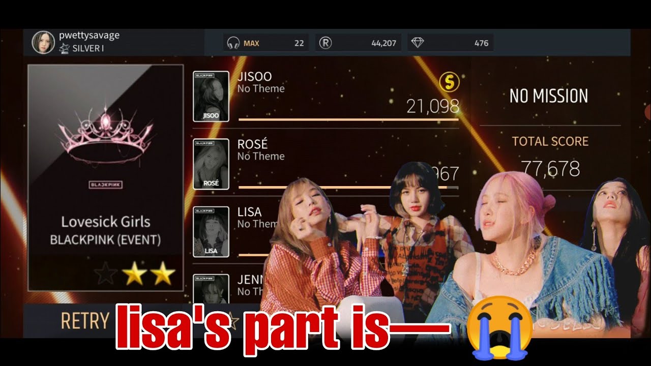[SUPERSTAR YG] Blackpink ‘Lovesick Girls’ Hard Mode Gameplay 2 stars ⭐⭐