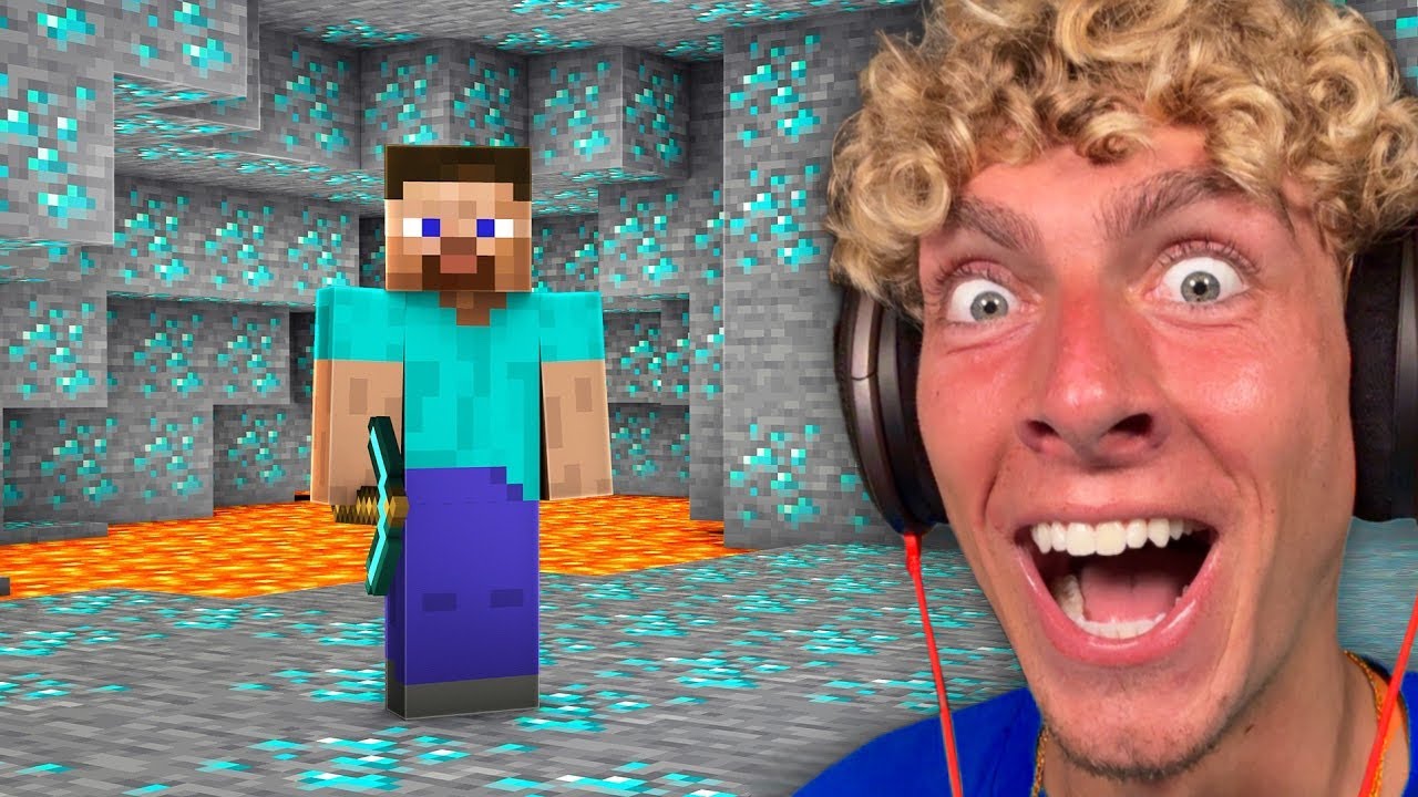 My First Time Finding Diamonds in Minecraft