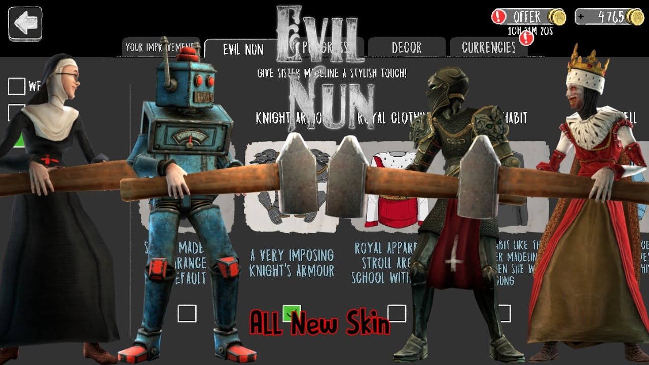 Evil Nun Version 1.8 All New Skin Jumpscare | New Update