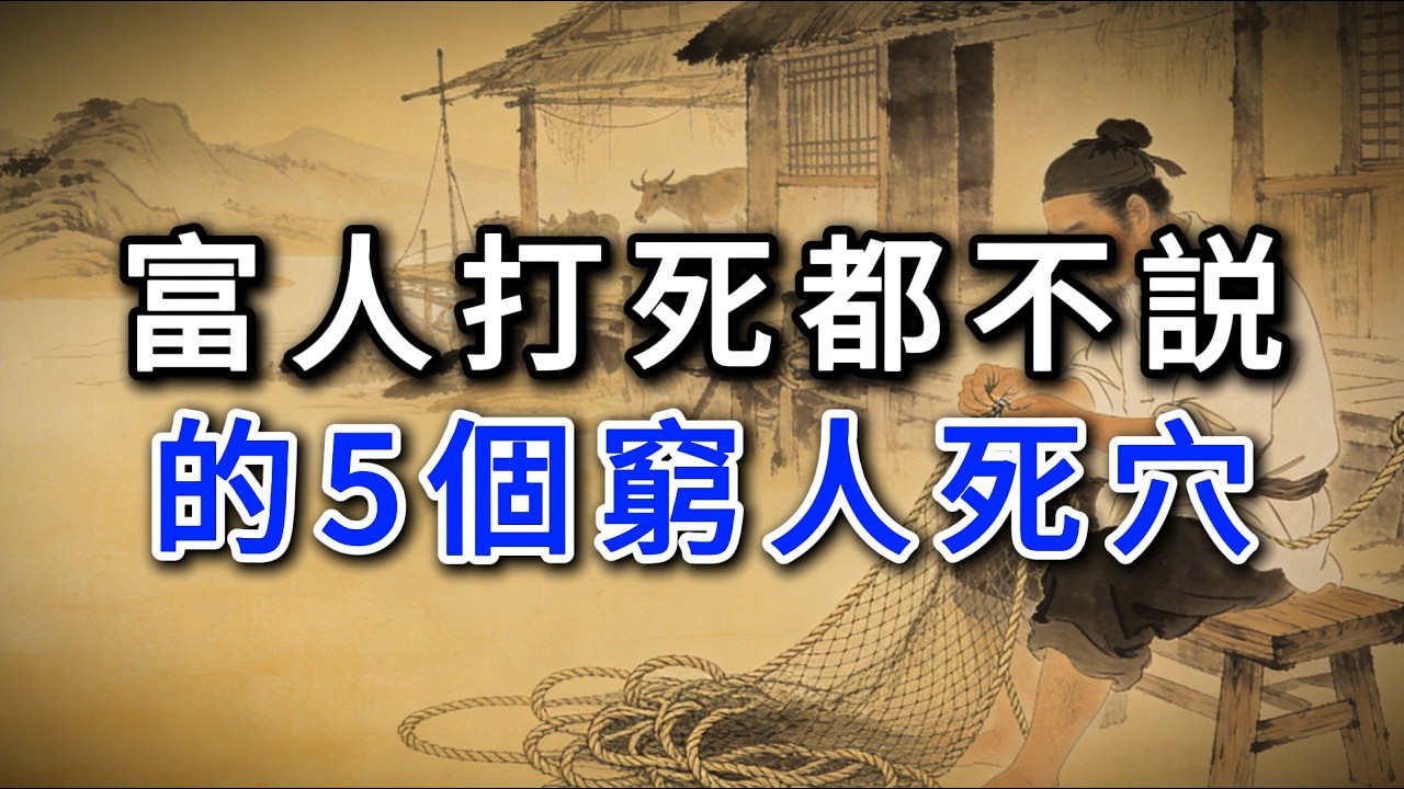 富人打死都不説的5個窮人死穴#強者思維 #情緒管理 #人際關係 #處世智慧 #沉默 #謀略