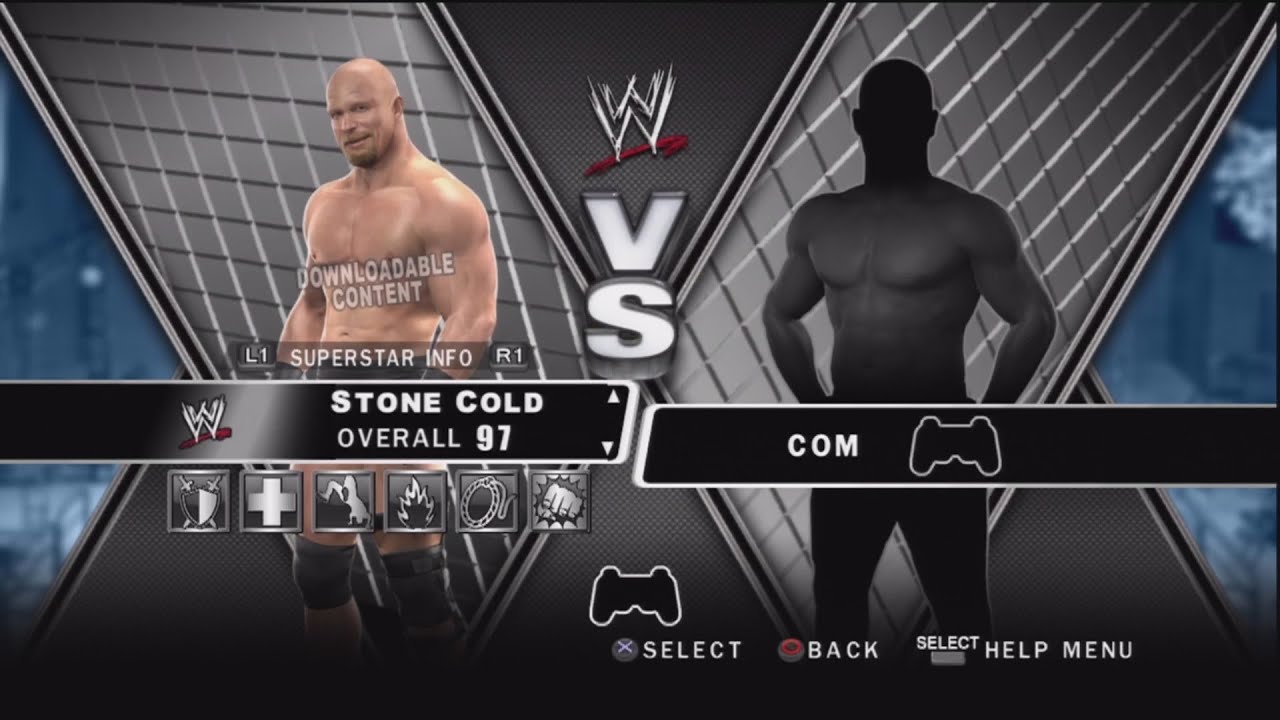 WWE Smackdown vs Raw 2010 Character Select Screen Including All DLC Packs Roster
