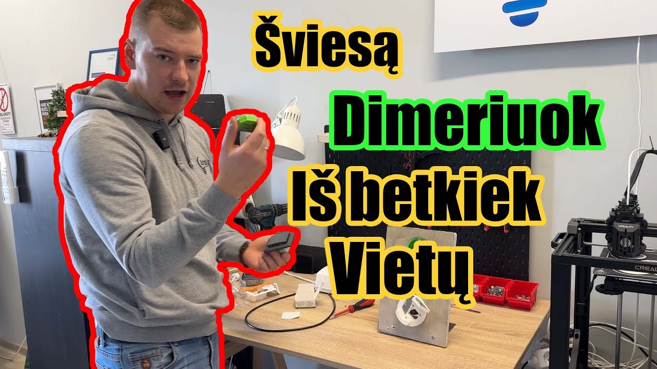 Kaip dimeriuotui šviesą mygtukais iš bet kiek vietų + telefonų. Eltis LT