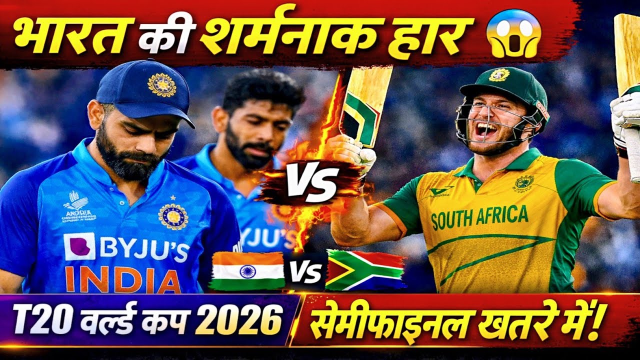 भारत की बड़ी हार 😱 South Africa ने पलटा मैच | टी ट्वेंटी वर्ल्ड कप 2026