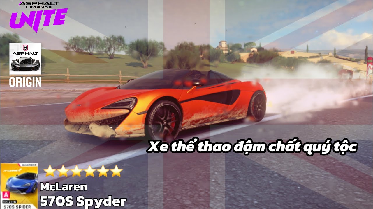 [Asphalt Legend] McLaren 570S Spyder, xe mui trần đặc cấp nước Anh. Asphalt 9 Throwback.
