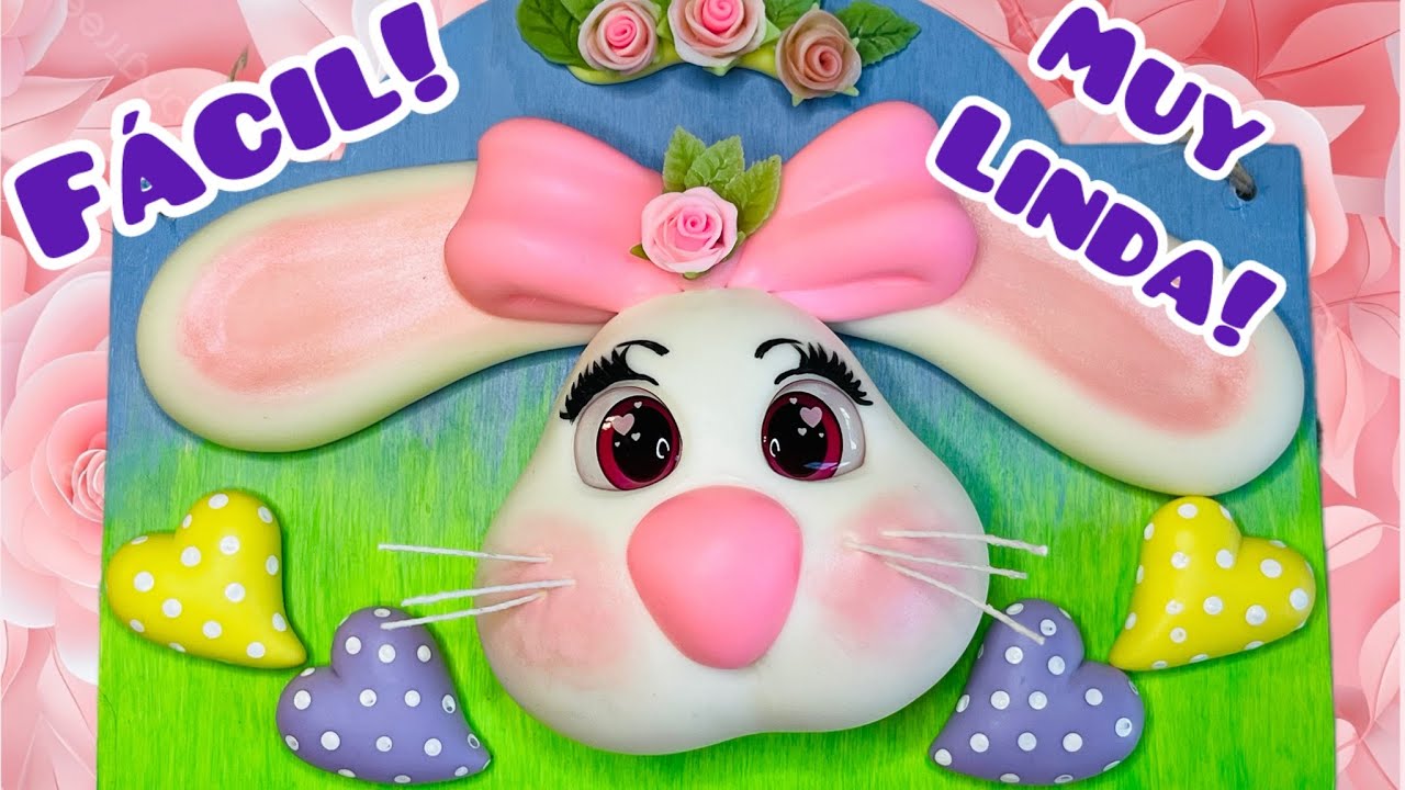 [paso a paso] CONEJITA DE PASCUA en porcelana fría / pasta  flexible / porcelanicron