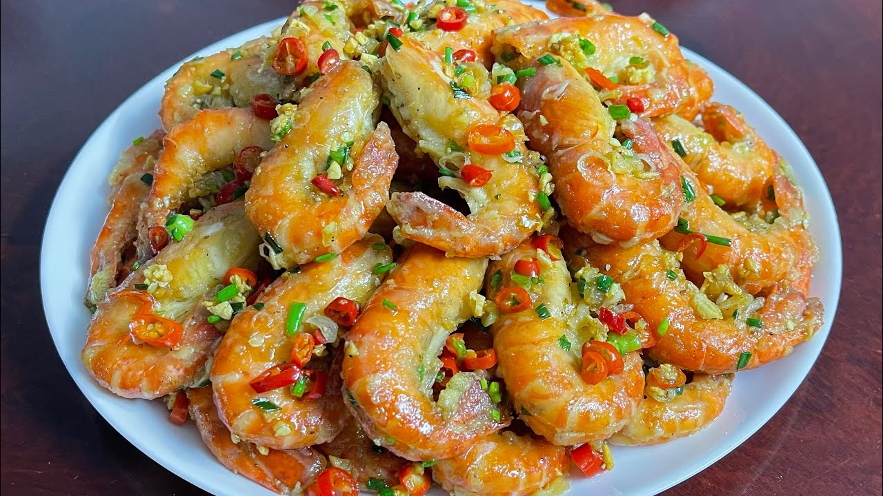 របៀបធ្វើ បង្កងលីងខ្ទឹមស ដ៏ឈ្ងុយឆ្ងាញ់ || Garlic Fried Prawn​ recipe