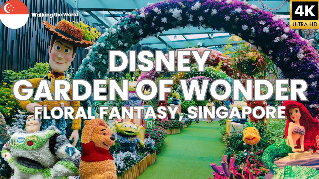 Disney Garden of Wonder @ Floral Fantasy Walking Tour | Singapore Gardens by the Bay [4K]