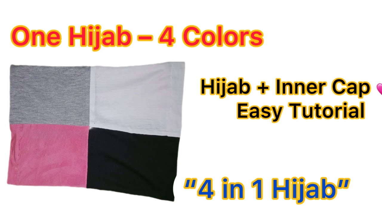 4 in 1 Hijab Cutting & Stitching | Inner Cap Sewing Tutorial | Easy Hijab Design /