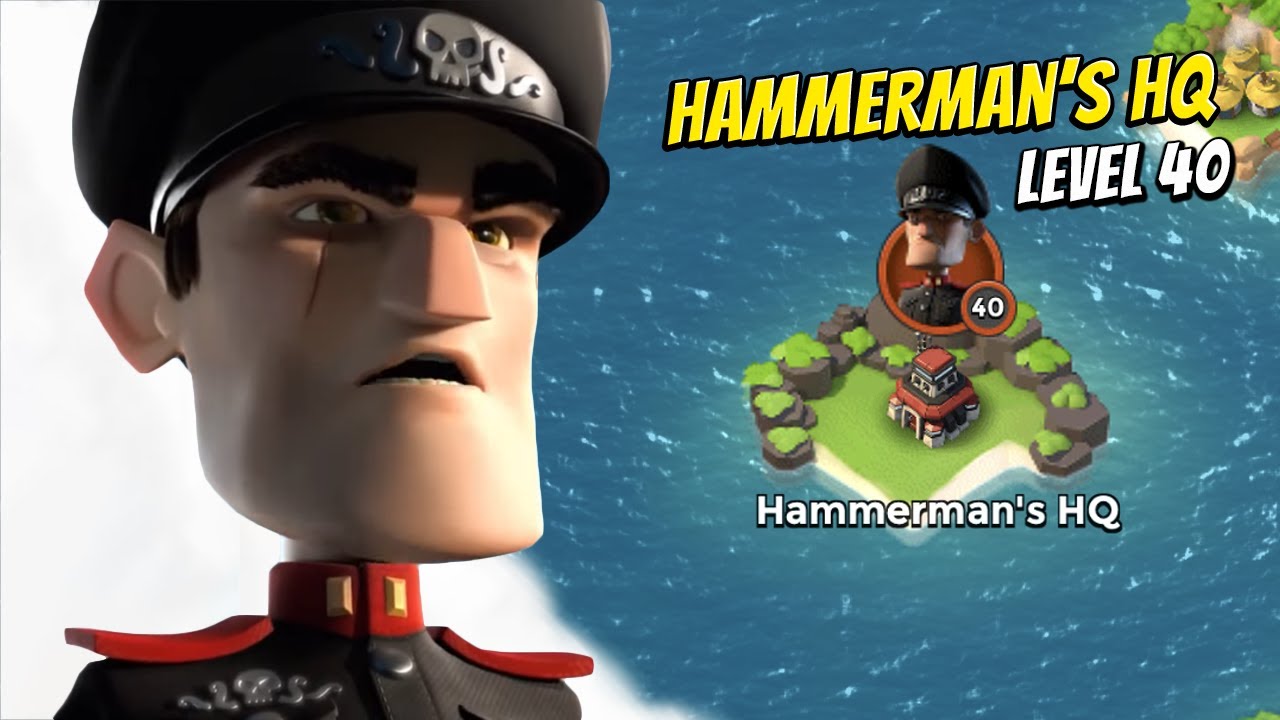 Как победить Хаммермана в HQ 40 — Boom Beach