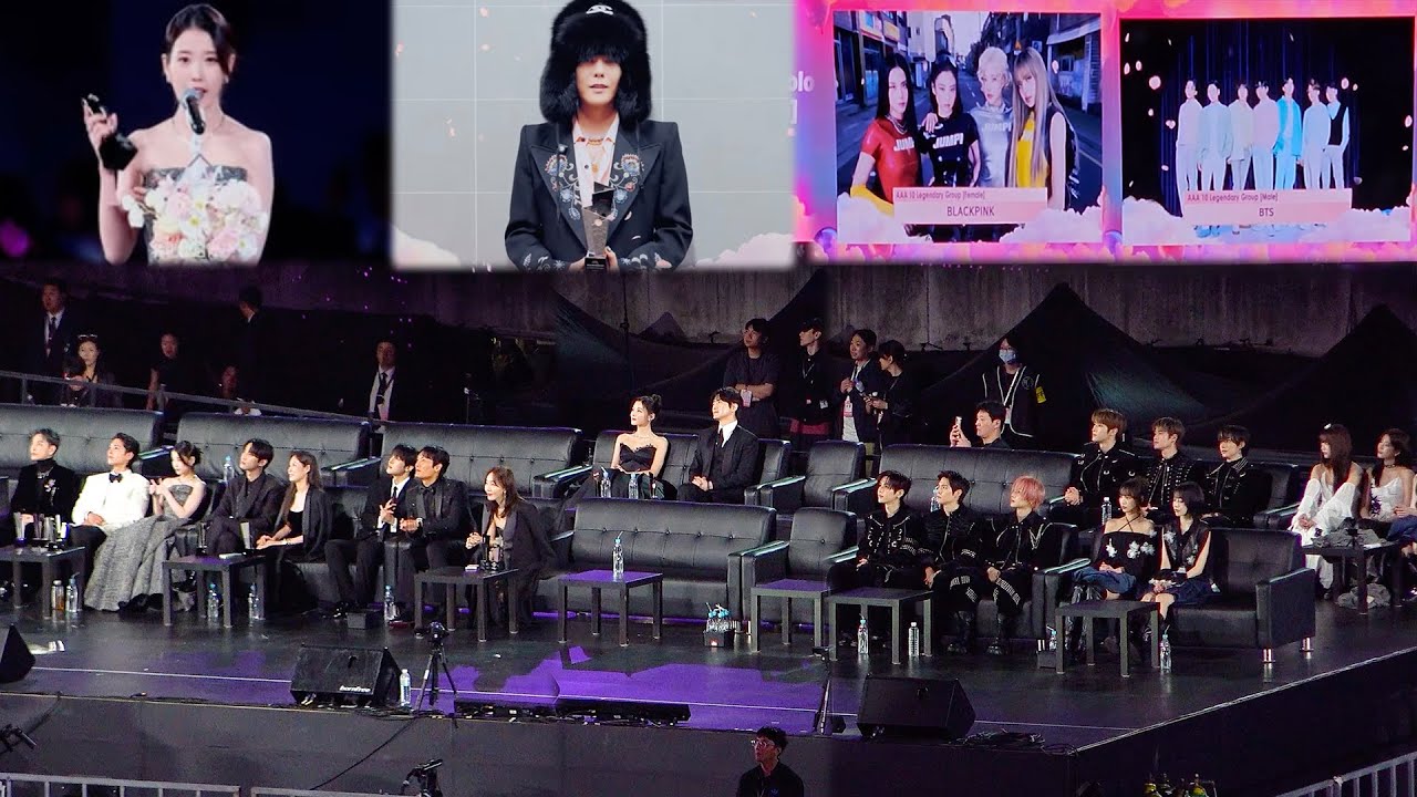 IU GD BLACKPINK BTS ’Legendary Solo/Group’ 수상 Reaction [RIIZE LE SSERAFIM 박보검 김유정]/2025 AAA