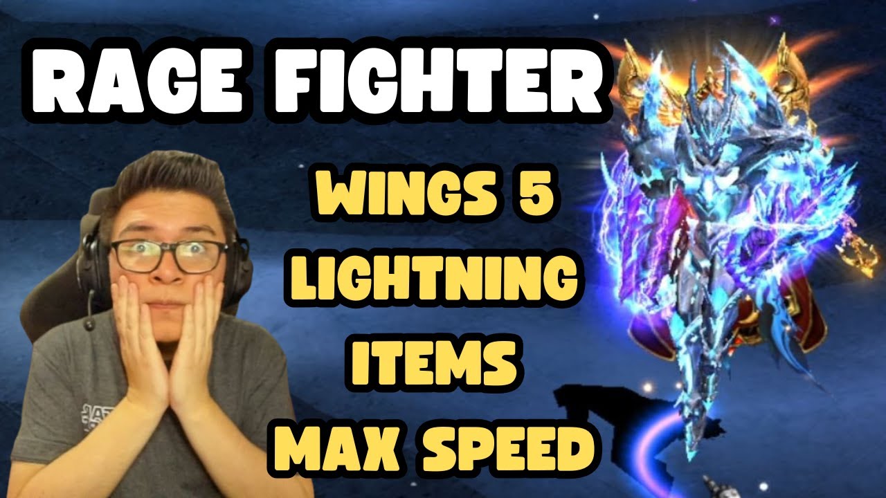 TOP RAGE FIGHTER 1500+ 😏 WINGS LEVEL 5 + TOP ITEMS 💰 Mu Online S19.2 🔥