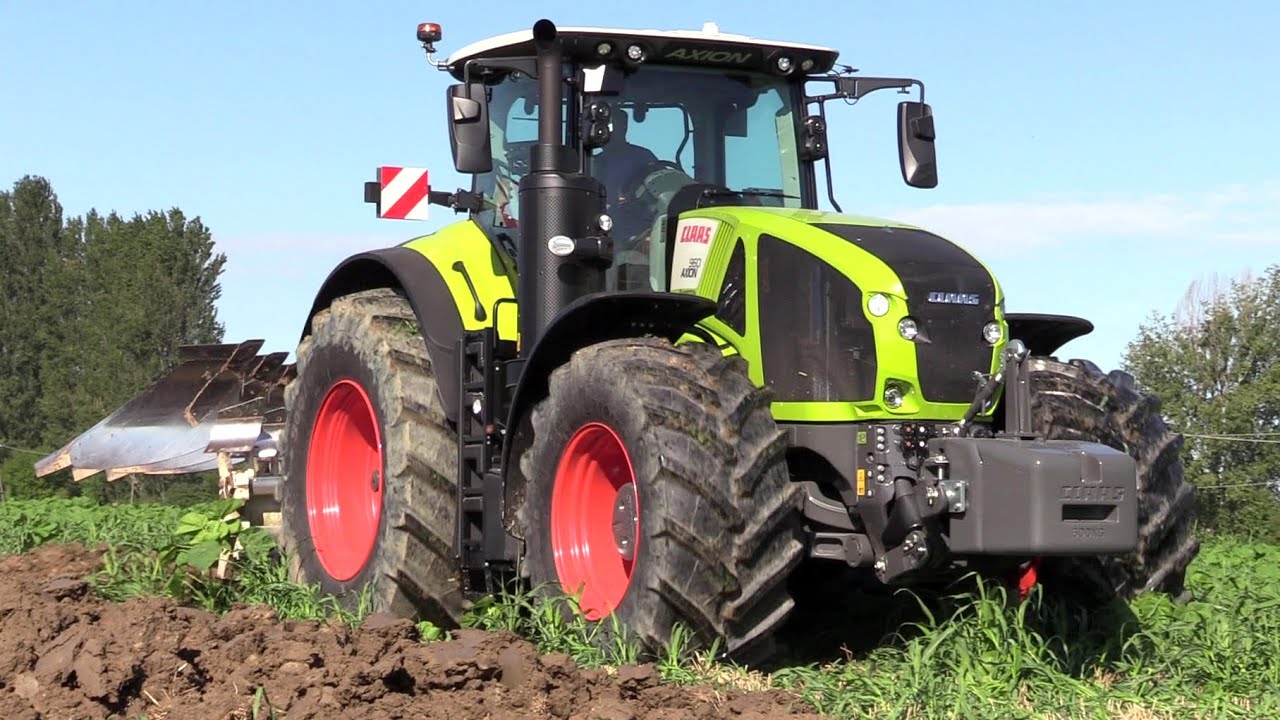 Claas Axion 960 + ERMO plowing - POV & on board multicam