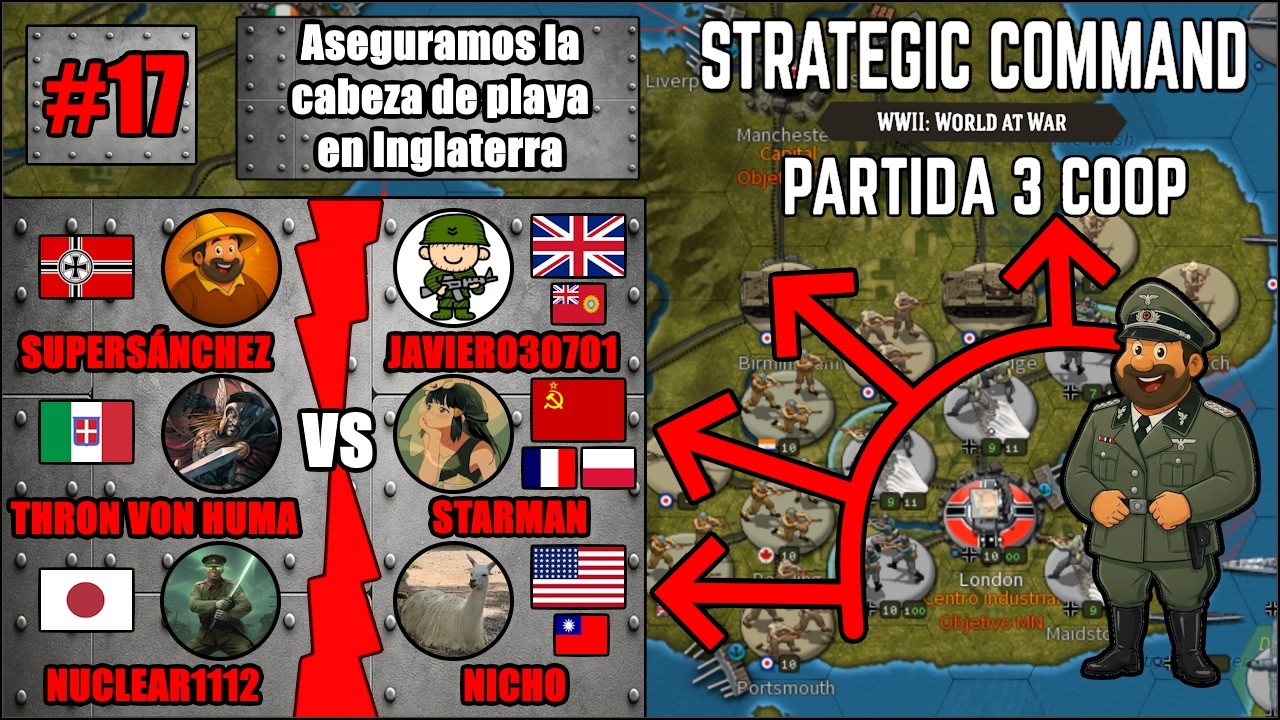 Aseguramos la cabeza de playa en Londres | Turno 17 | Partida Coop 3 | Strategic Command WW2: WaW