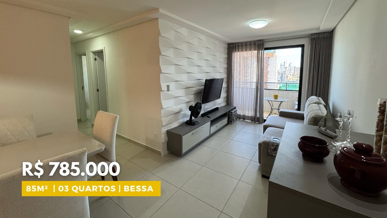 APARTAMENTO PORTEIRA FECHADA COM 03 QUARTOS NO BESSA | JOÃO PESSOA-PB