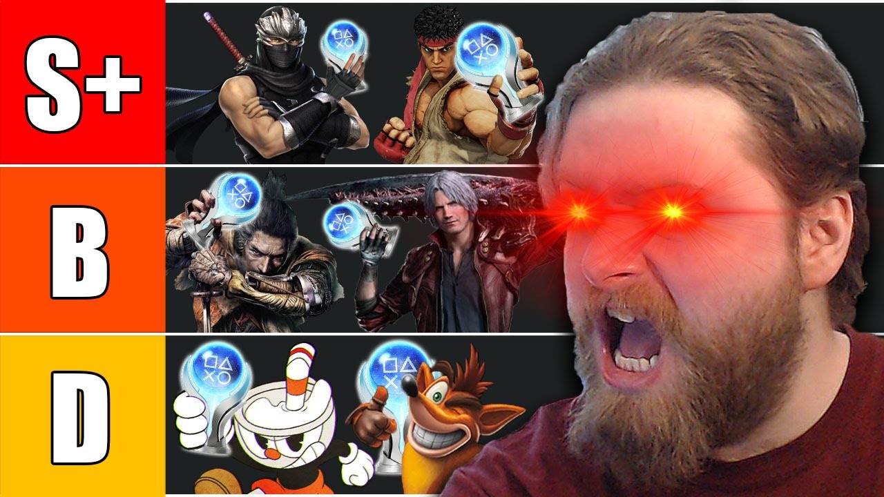 GawdlikeMatt's Difficult Platinum Trophy Tier List