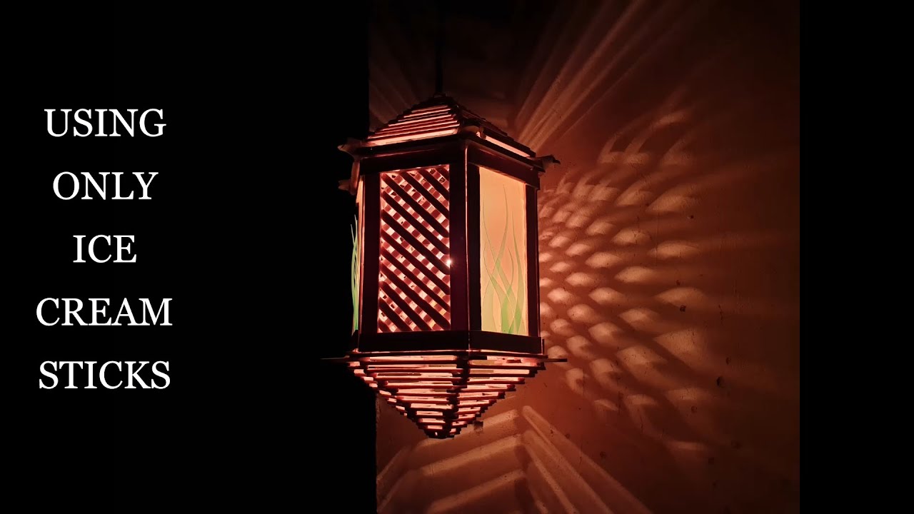 DIY |  MOST AMAIZING POPSICLE LAMP | How To Make Hanging Lamp | Arabic Style Lamp