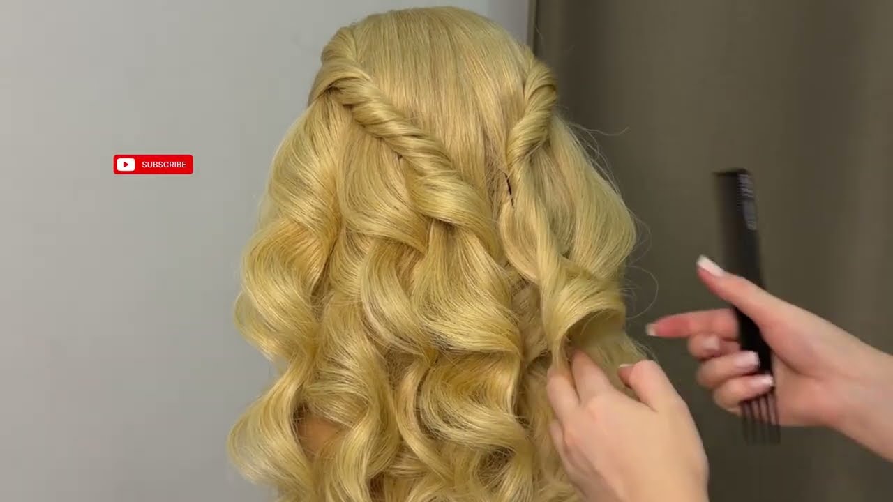 How to Create This Beautiful Half Up Twisted Style with Curls 😍