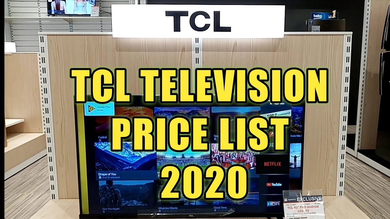 TCL TELEVISION PRICELIST / SM APPLIANCES / PHILIPPINES