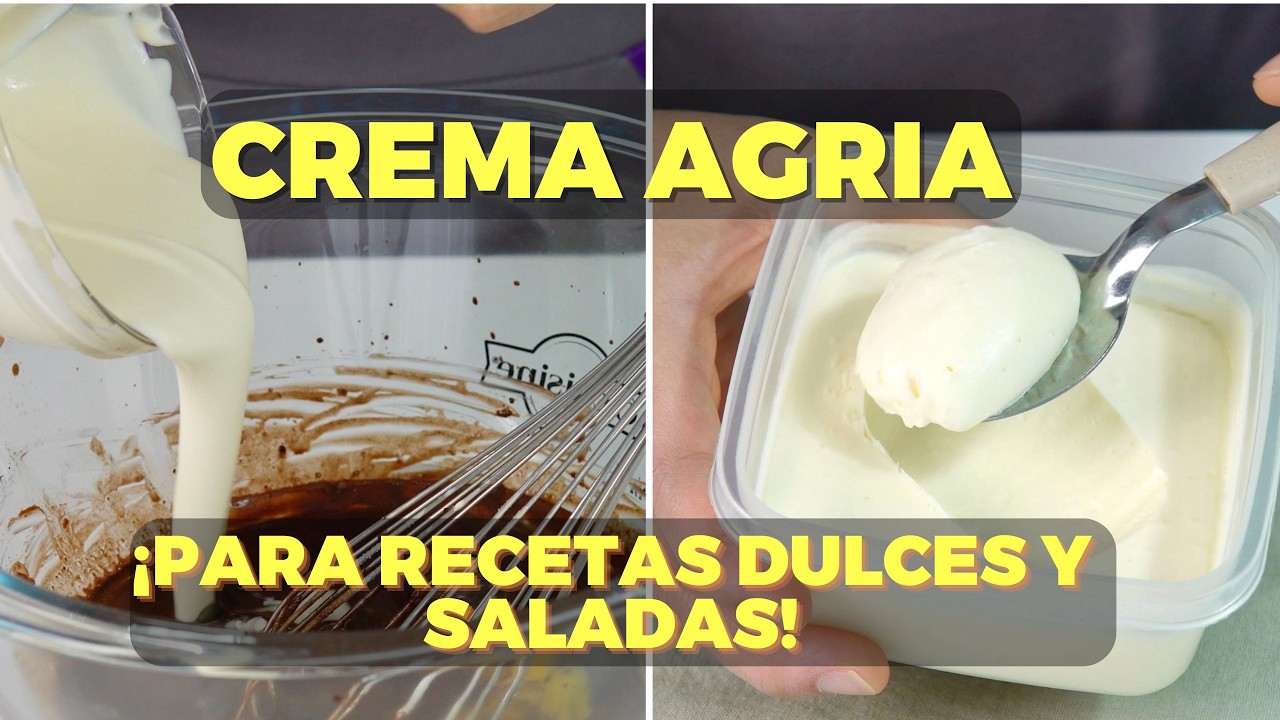 SOUR CREAM o CREMA AGRIA | &iexcl;Para recetas dulces y saladas!