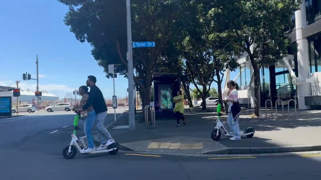 Walking in Downtown Auckland & Scooter Riding on Waiheke Island 4K