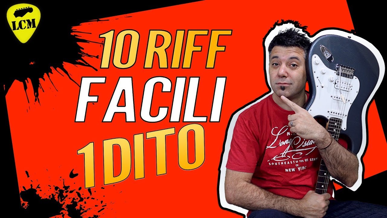 10 RIFF FACILI PER CHITARRA ELETTRICA CON 1 SOLO DITO