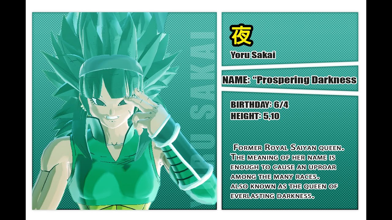 Yoru Sakai Info card - Dragonball Manga rp [xv2]