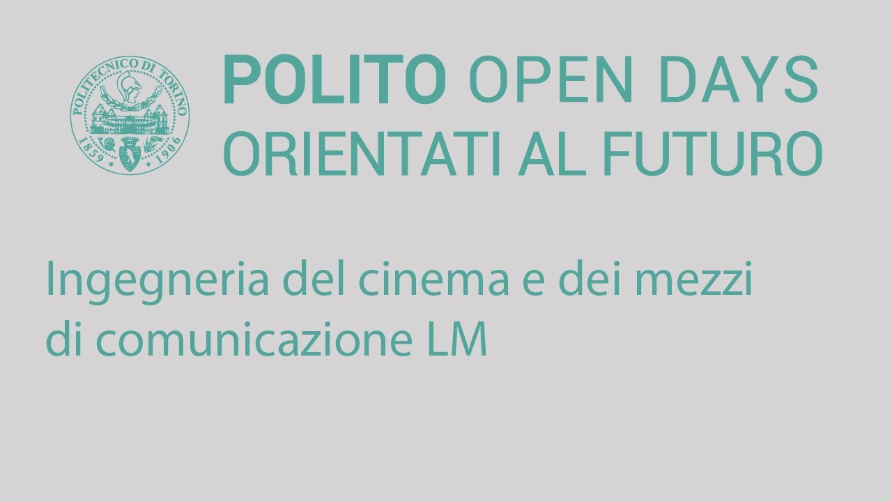 🇮🇹 Ingegneria del cinema e dei mezzi di comunicazione