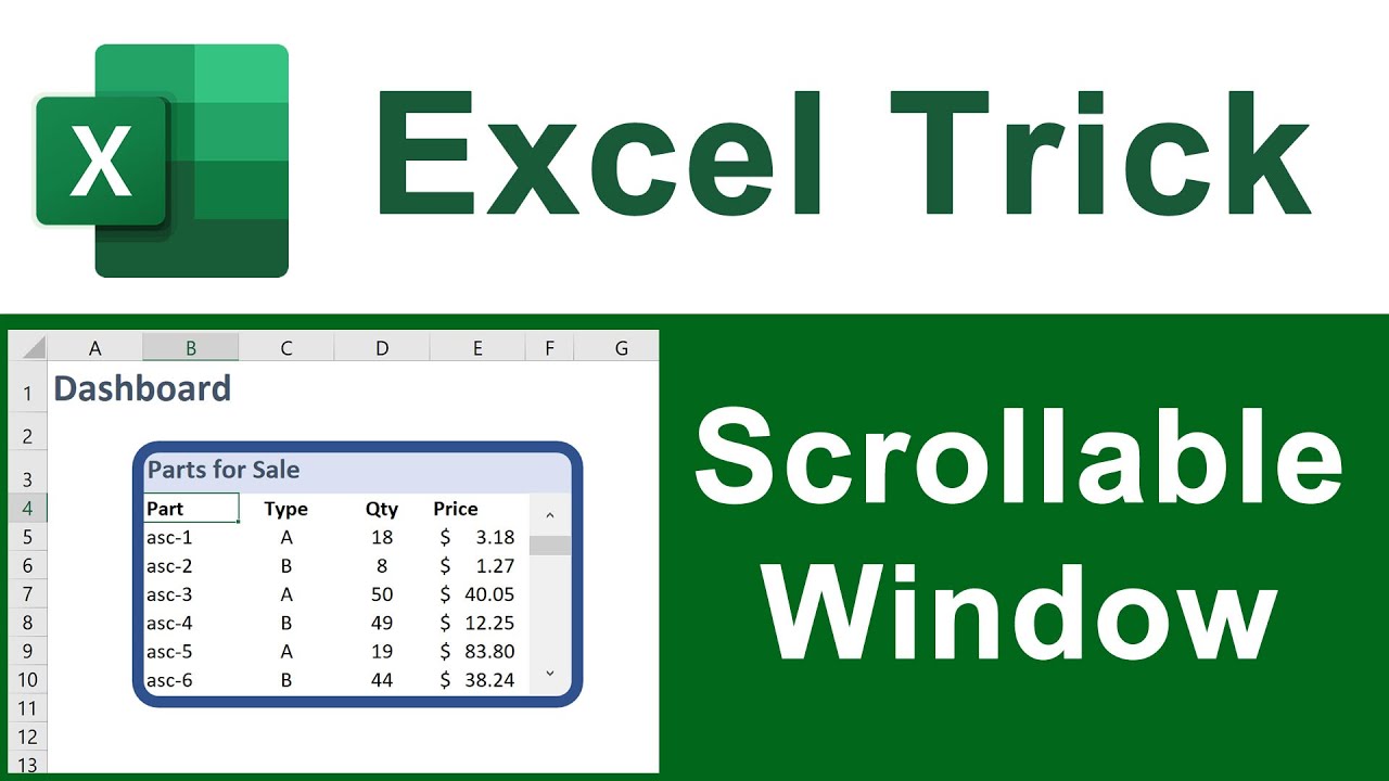 Создание идеальных прокручиваемых полей на листах Excel — отличный вариант для панели мониторинга