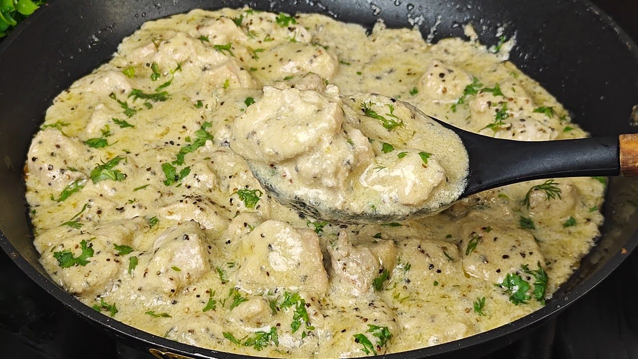 Kali Mirch Malai Chicken | Black Pepper Malai Chicken Recipe | Murg Malai Kali Mirch