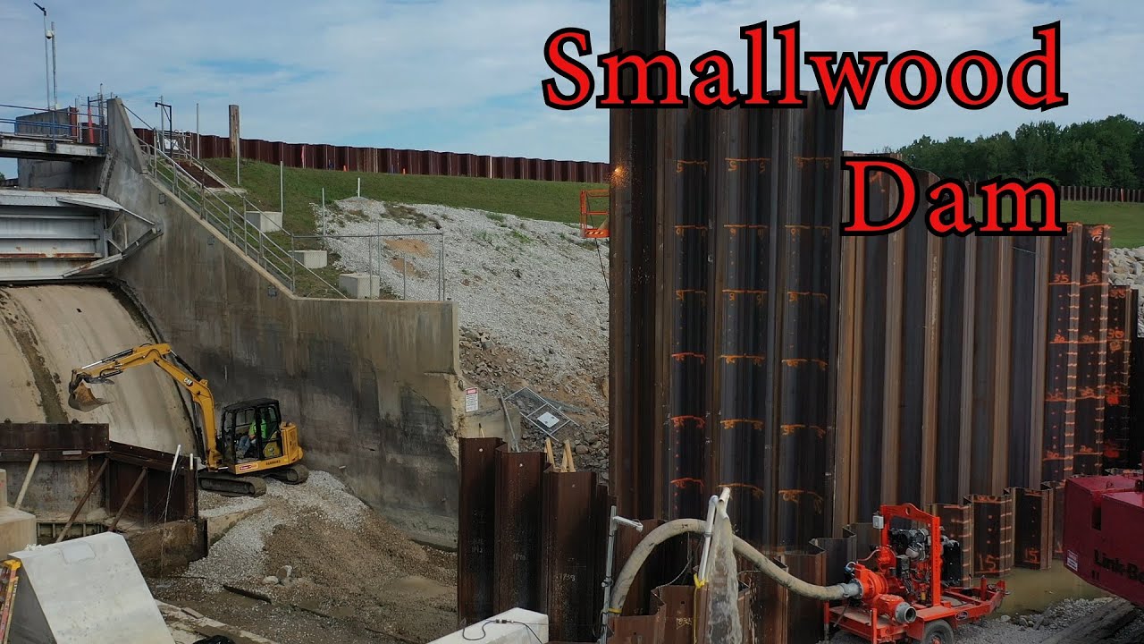 Smallwood Dam WORK RESTARTED!  - Drone - Dam Collapse #construction #dam