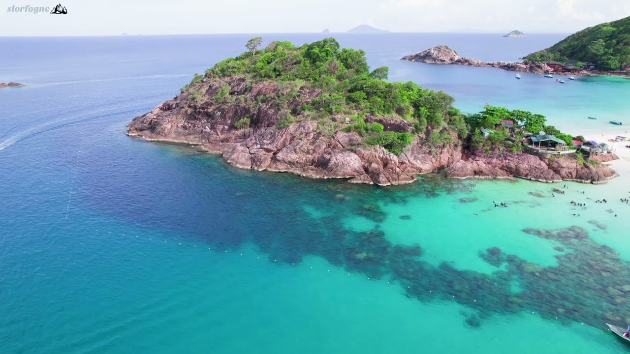 Pantai Pasir Panjang (Long Beach) Pulau Redang from Aerial View