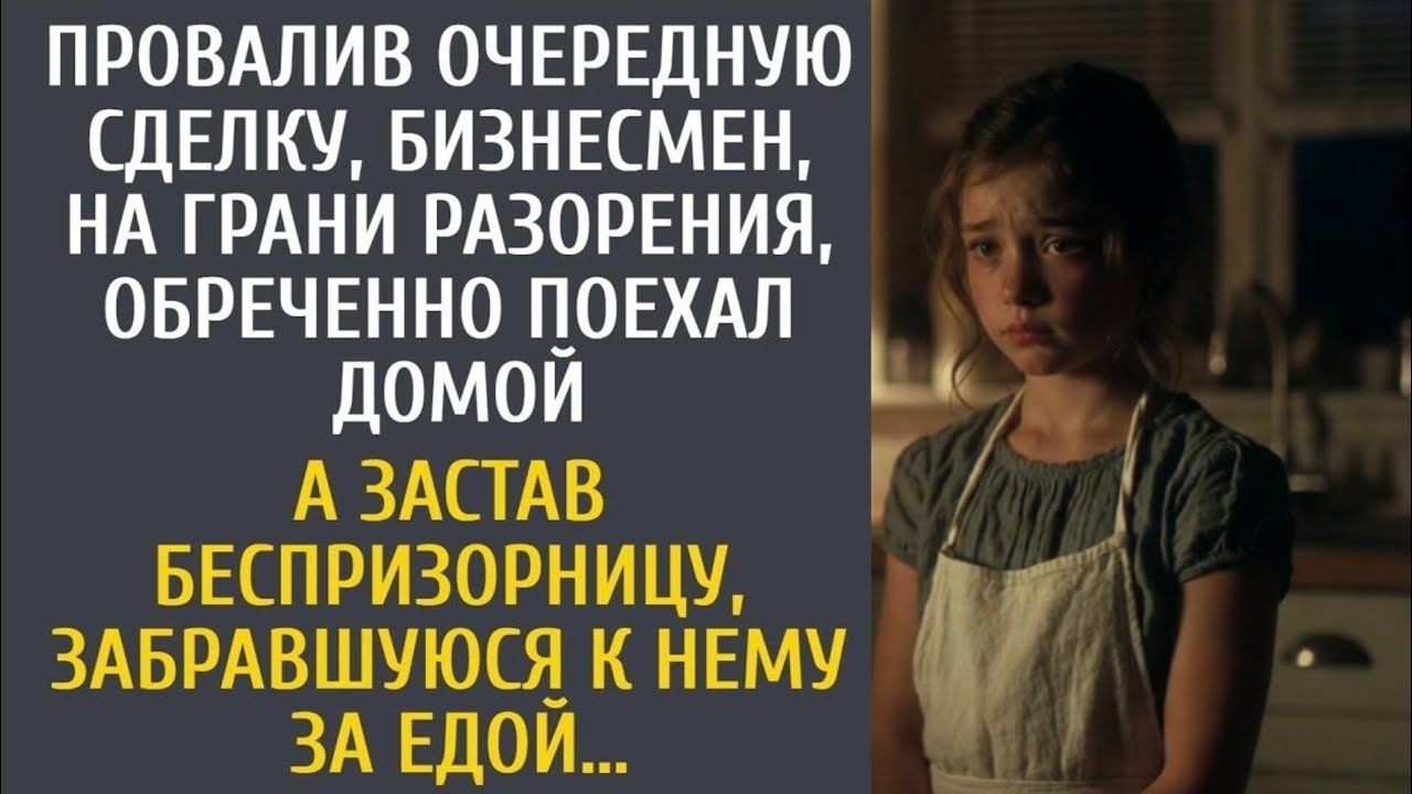 Провалив очередную сделку, бизнесмен обреченно поехал домой... А застав малышку, забравшуюся за едой