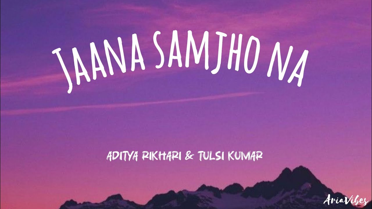 Jaana samjho na - Aditya Rikhari & Tulsi Kumar|Lyrics| |Bhool Bhulaiya 3|