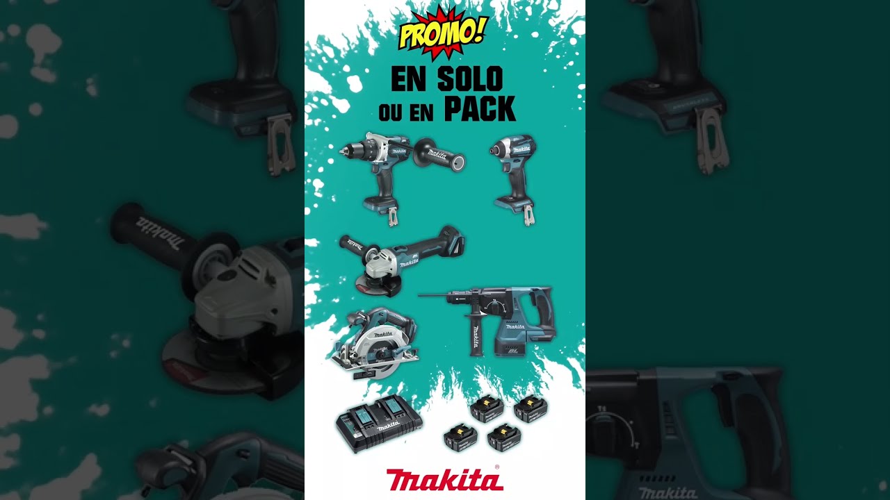 Pack de 5 machines 18V Li-Ion 5 Ah (DTD154 + DGA506 + DHR243 + DHS680 + DHP481) DLX5038PTJ MAKITA
