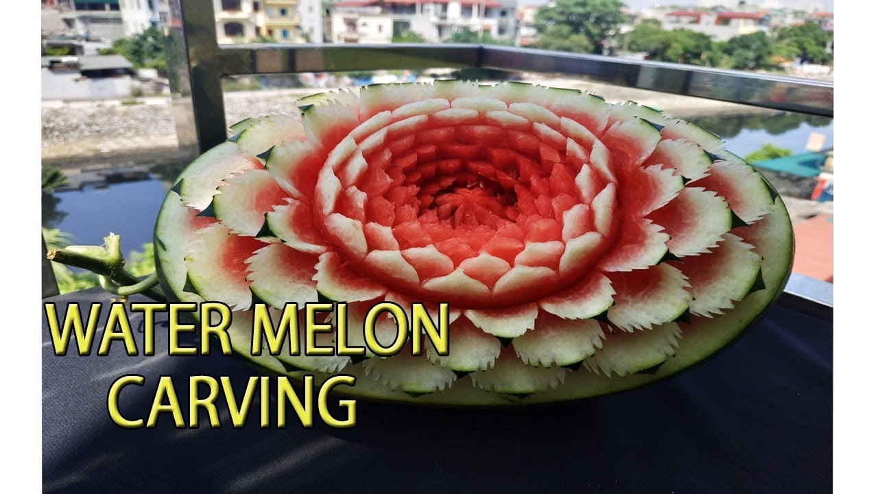 Watermelon Carving | basic techniques | By BÀN TAY ĐEN #carving #watermelon