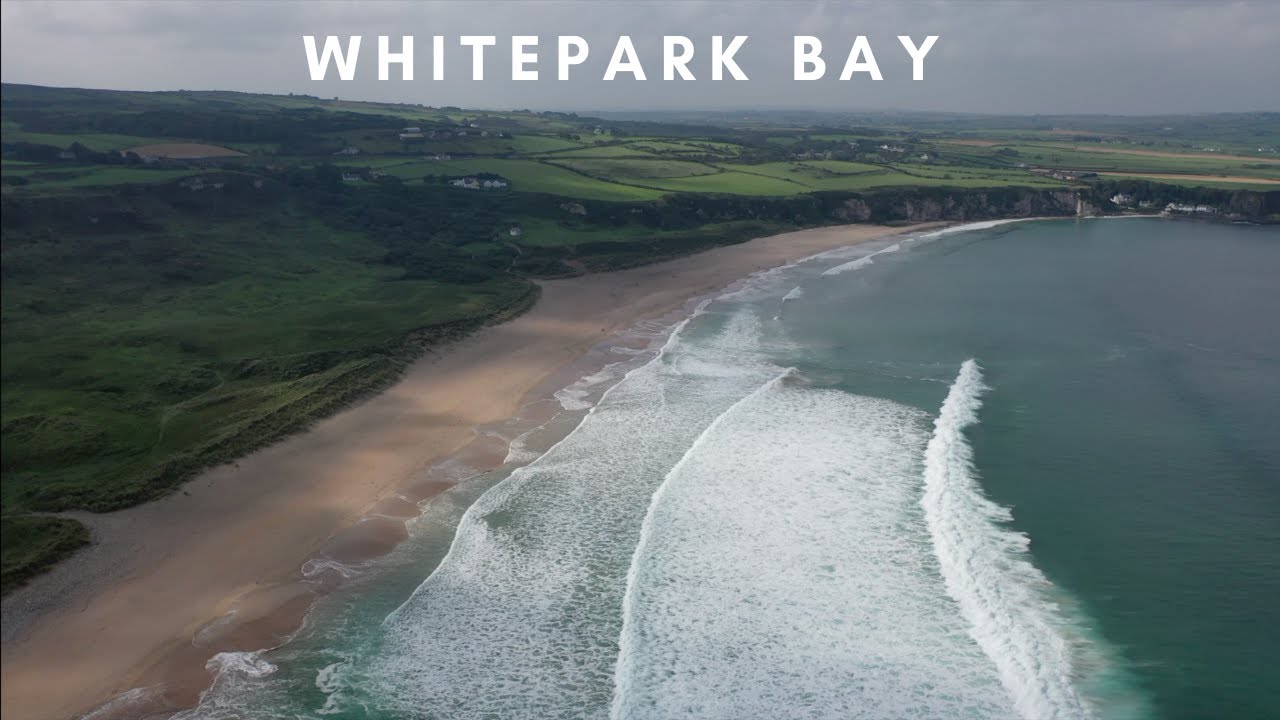 3 miles long Whitepark Bay Northern Ireland | Mavic 2 pro drone footage