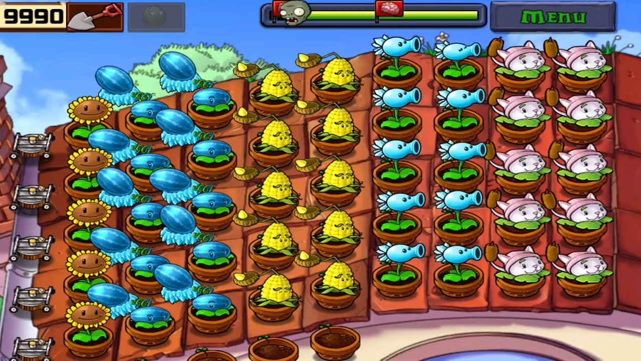 Plants Vs Zombies | Adventure Roof | Level! 1&2 Completed Gameplay Full HD 1080p 60fps