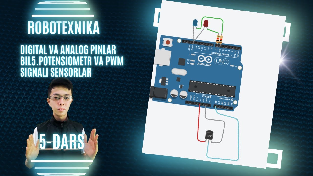5.Potensiometr va PWM signali Sensorlar
