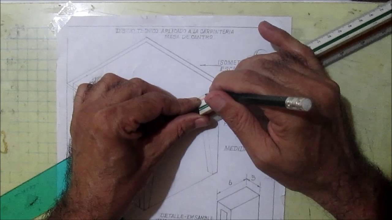 DIBUJO TÉCNICO APLICADO A LA CARPINTERÍA - MESA DE CENTRO