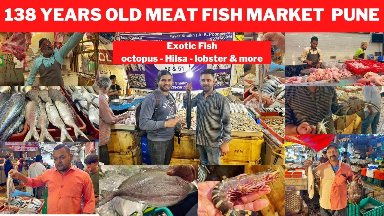 138 YEAR OLD FISH MEAT CHICKEN MARKET IN PUNE - BRITISHERS KA MARKET || LASHKAR MARKET CANTONMENT