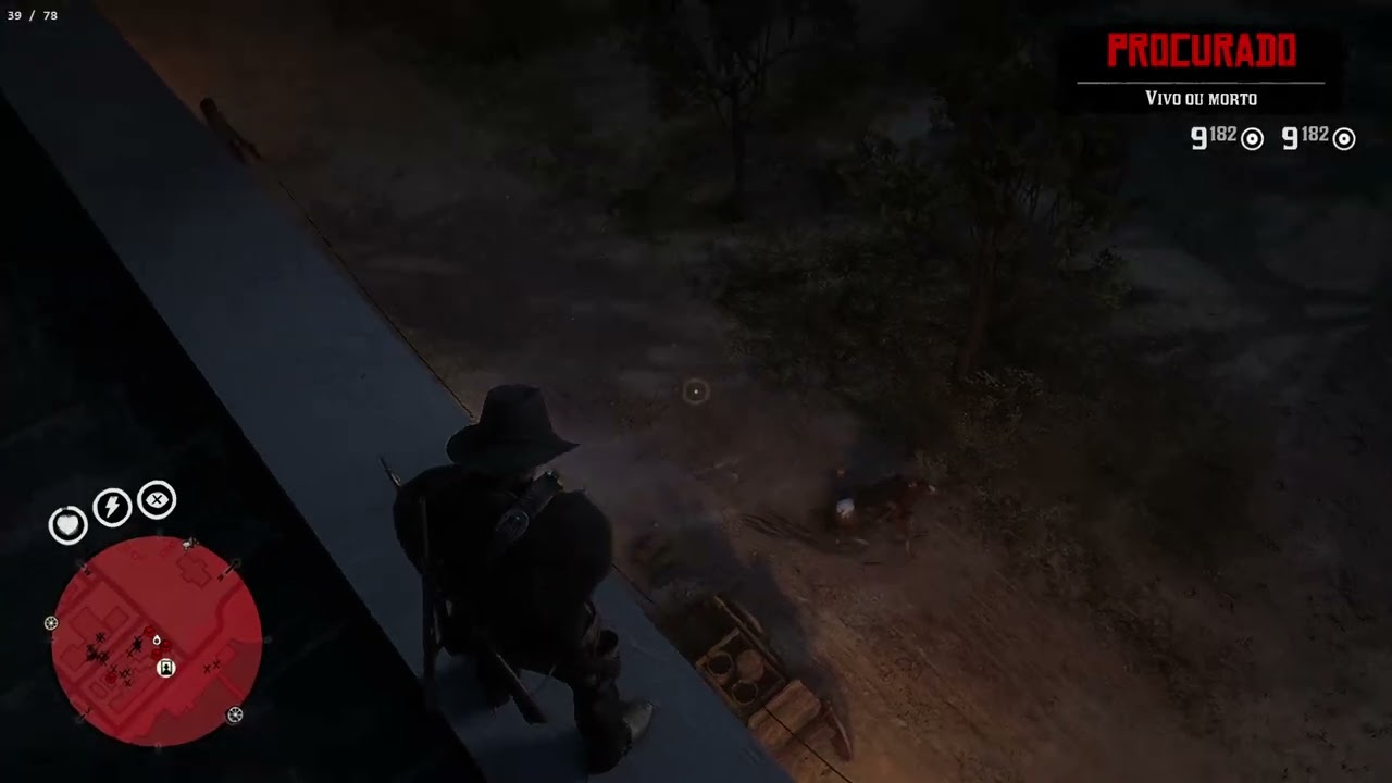 Red Dead 2 tentando sobreviver em Black Water