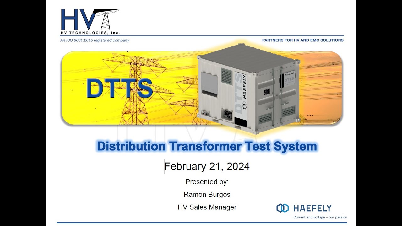 Haefely's DTTS Distribution Transformer Test System